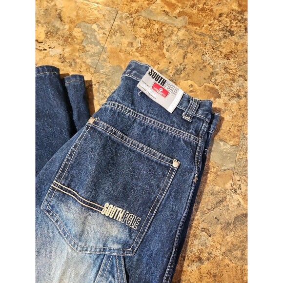 Southpole RN82628 Y2K Baggy Jeans 18 Dark Wash Contrast Stitch Utility (A253) - Picture 2 of 10